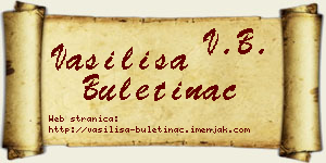 Vasilisa Buletinac vizit kartica